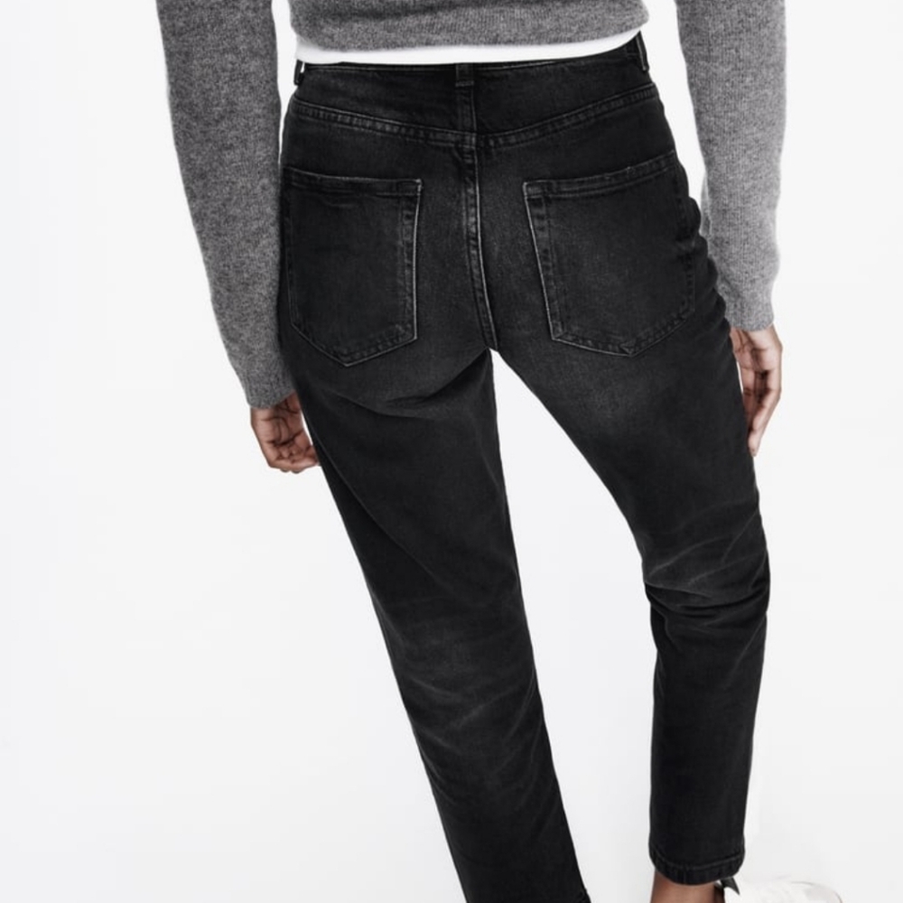 Zara Black Mom Fit Jeans with High Waist - Picture 7 of 10